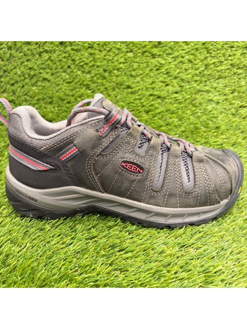 Keen Utility Flint II Low Womens Size 8 Gray Black Steel Toe Safety Work Shoes